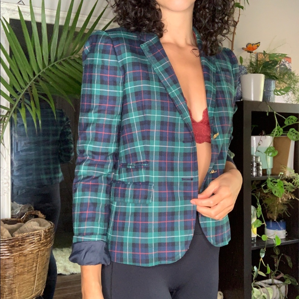 NWOT J Crew Plaid Blazer M